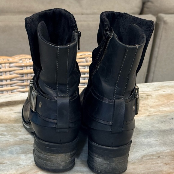 Women’s DROMEDARIS Kikka black leather & suede boots- Size 37 - Picture 8 of 10